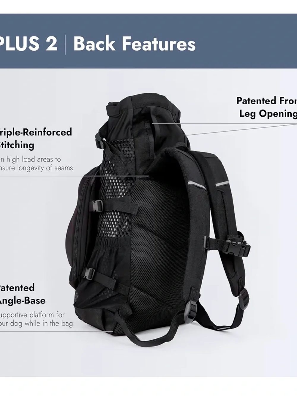 K9 Sport Sack Plus 2 - Medium, Jet Black EUC